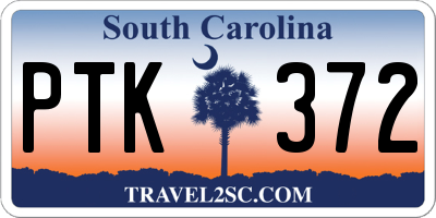 SC license plate PTK372