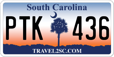 SC license plate PTK436