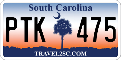 SC license plate PTK475