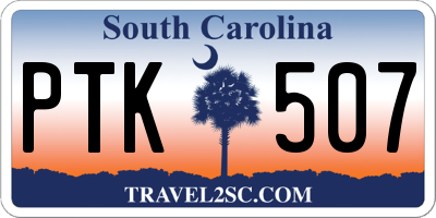 SC license plate PTK507