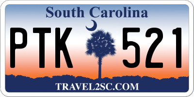 SC license plate PTK521