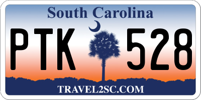 SC license plate PTK528