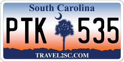 SC license plate PTK535