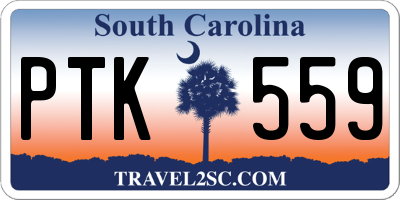 SC license plate PTK559