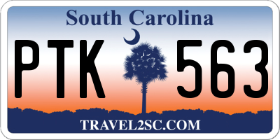 SC license plate PTK563