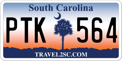 SC license plate PTK564