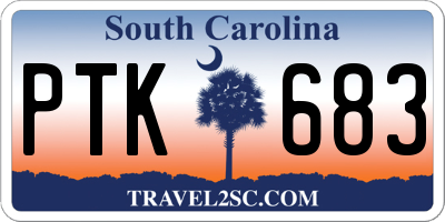 SC license plate PTK683