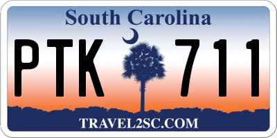 SC license plate PTK711