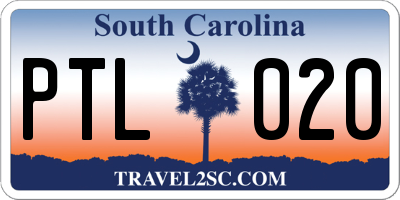 SC license plate PTL020