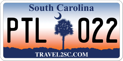 SC license plate PTL022
