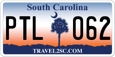 SC license plate PTL062