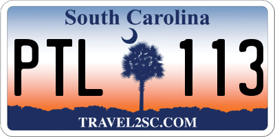 SC license plate PTL113