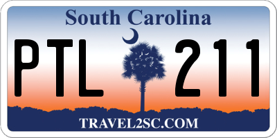 SC license plate PTL211