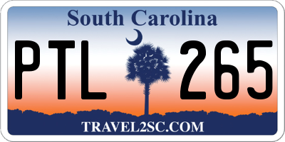 SC license plate PTL265