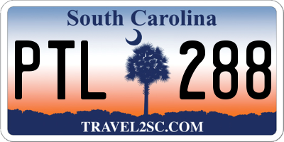SC license plate PTL288