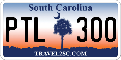 SC license plate PTL300