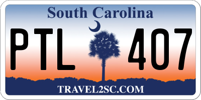 SC license plate PTL407