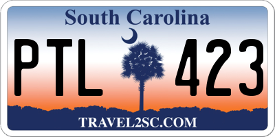 SC license plate PTL423