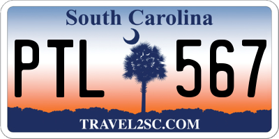 SC license plate PTL567