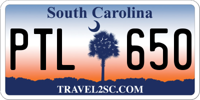SC license plate PTL650