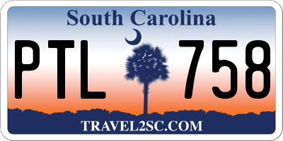 SC license plate PTL758