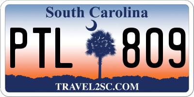 SC license plate PTL809