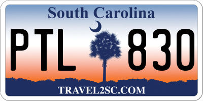 SC license plate PTL830