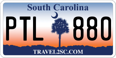 SC license plate PTL880