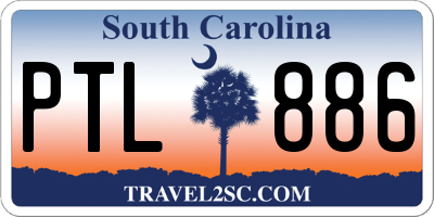 SC license plate PTL886