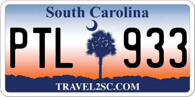 SC license plate PTL933