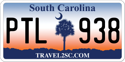 SC license plate PTL938
