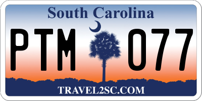 SC license plate PTM077