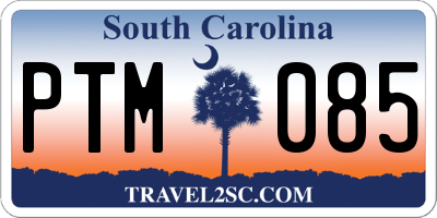 SC license plate PTM085
