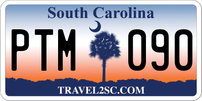 SC license plate PTM090