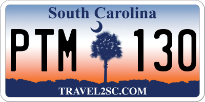 SC license plate PTM130