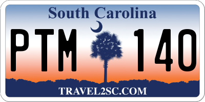 SC license plate PTM140