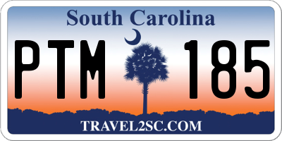 SC license plate PTM185