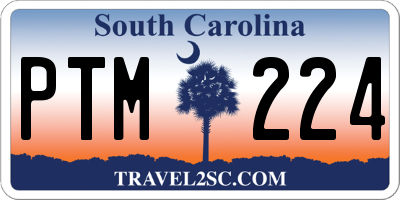 SC license plate PTM224