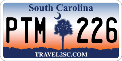 SC license plate PTM226
