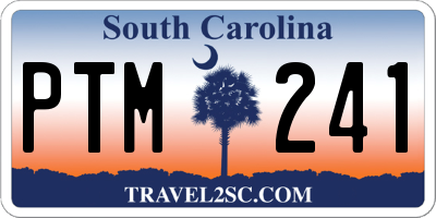 SC license plate PTM241