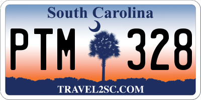 SC license plate PTM328