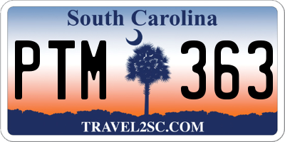 SC license plate PTM363