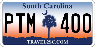 SC license plate PTM400