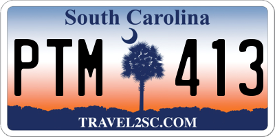 SC license plate PTM413
