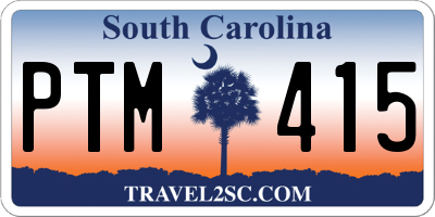 SC license plate PTM415