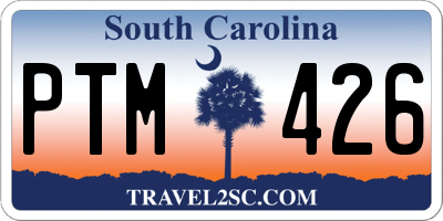 SC license plate PTM426