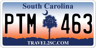 SC license plate PTM463
