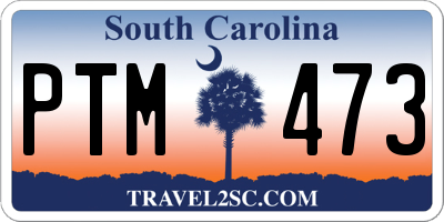 SC license plate PTM473