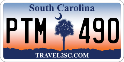 SC license plate PTM490