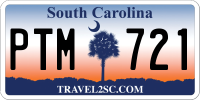 SC license plate PTM721